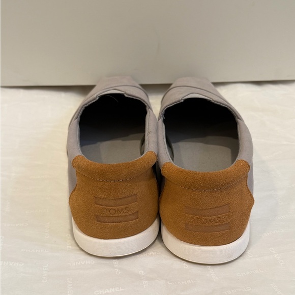 TOMS Men's Comfort Slip-On Shoes Gray Brown Textile Leather US 9 EU 42 - Picture 4 of 8